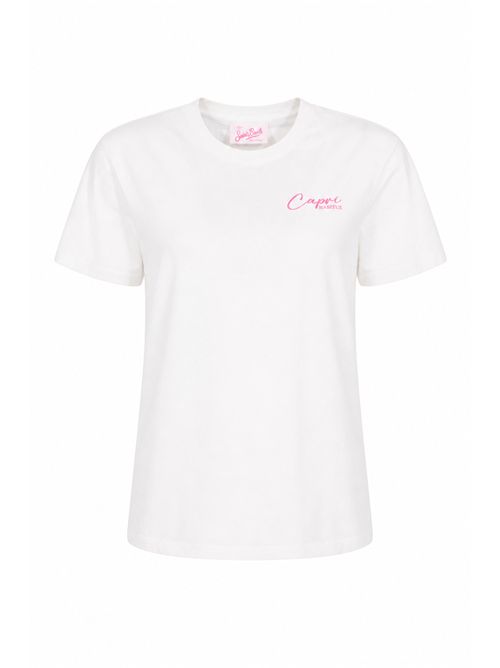 T-shirt Emilie in cotone con stampa Capri Habitué Mc2 Saint Barth | EMI000109355L